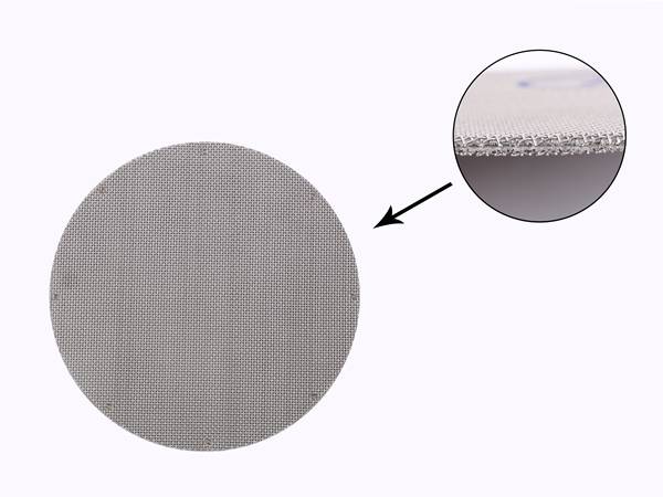 A round filter screen with a detailed picture on light purple background.