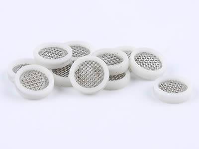 There are several small extruder screen packs with hard rubber rims.
