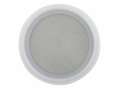 There is a woven single layer extruder disc with rubber rim.