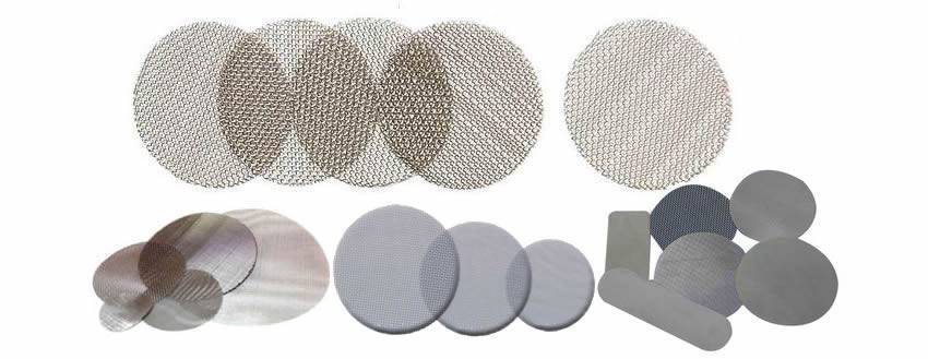 不銹鋼和合金製成的單層圓形擠出機篩網