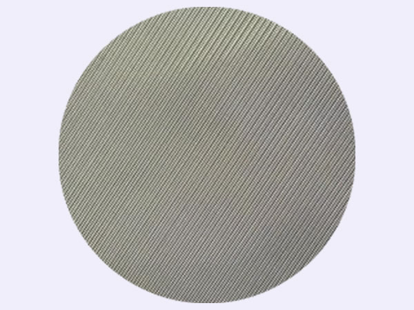 1 round filter screen with frame on black background.